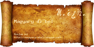 Magyary Ábel névjegykártya