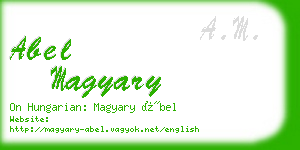 abel magyary business card